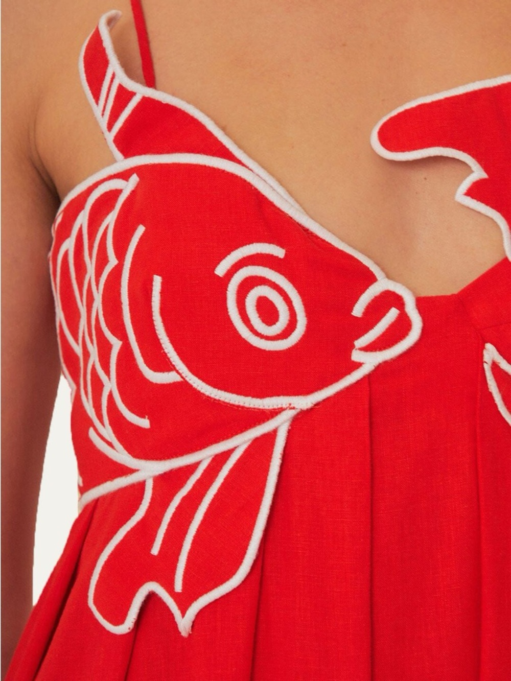 Farm Rio Red Fish Top Maxi Dress - Picture 2 of 8